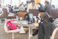 PEOPLE AT TORONTO PEARSON INTERNATIONAL AIRPOT, TERMINAL 1