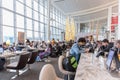 PEOPLE AT TORONTO PEARSON INTERNATIONAL AIRPOT, TERMINAL 1 Royalty Free Stock Photo