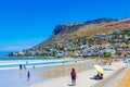 People and tourism Fish Hoek Beach False Bay Cape Town