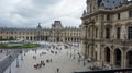 People and Tourists are walking Outside the Lourve