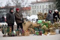 People trade traditional palm bouquets, Vilnius