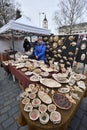 People trade traditional souvenirs