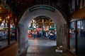 People and traders on borough market Royalty Free Stock Photo