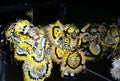 People in traditional costumes during a Junkanoo parade in the Bahamas.