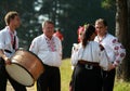 People in traditional folk costume of The National Folklore Fair in Koprivshtica Royalty Free Stock Photo