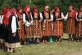 People in traditional folk costume of The National Folklore Fair in Koprivshtica Royalty Free Stock Photo