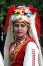 People in traditional folklore costumes