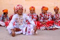 People in traditional Rajasthani dress at Mehrangarh Fort