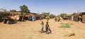 People in traditional village of Dassanech tribe. Omorato, Ethiopia.