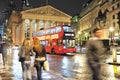 Bank district at night