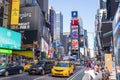 People and traffic at Times Square in New York City Royalty Free Stock Photo