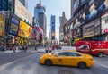 People and traffic at Times Square in New York City Royalty Free Stock Photo