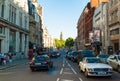 People and traffic at Whitehall in London