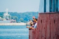 People transported on ferry Russia