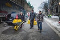 People Transportin Diesel Jerry Cans during Freedom Convoy Protest in Ottawa