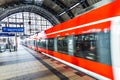 People travel at Alexanderplatz subway station in Berlin