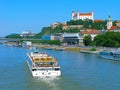 People, cruise ship, Danube, Bratislava castle