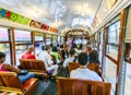 People travel with the famous old Street car St. Charles line Royalty Free Stock Photo