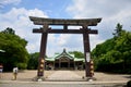 People travel and pray Hokoku Shrine it is one of several Toyoku Royalty Free Stock Photo