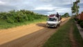 People travelling dangerously with overcrowded van