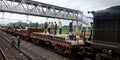 people travelling at goods train in India Oct 2019