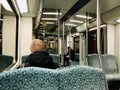 People travelling in a S bahn train in Berlin