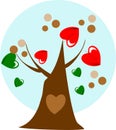 PEOPLE TREE OF HEARTS Royalty Free Stock Photo