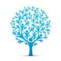 People tree sign color blue.