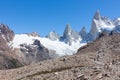 People trekking to the Mount Fitz Roy, Patagonia Argentina