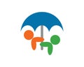 People umbrella community logo template 2 Royalty Free Stock Photo