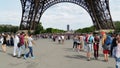 People under the Eiffel Tower, Paris