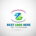 People union together team work logo icon shaped letter Z symbol for business success company