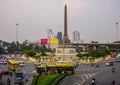 People use public transport for traveling at Victory monument