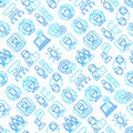 People and users seamless pattern