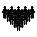 People vector icon. Group of humans sign. Social icon. Leader