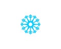 People vector icon, snow design round web blue button. Royalty Free Stock Photo