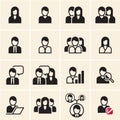 People vector icons. Office people. Royalty Free Stock Photo