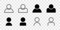 People vector icons. Person. Avatar icons. User icon, isolated. Person in line flat design. Vector illustration