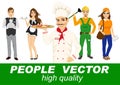 People vector with various characters