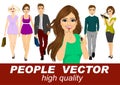 People vector with various characters