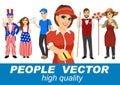 People vector with various characters