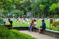 People in Victoria park, Hong kong