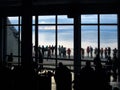 People viewing midnight sun in Norway