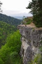 People in viewpoint Tomasovsky vyhlad in Slovak Paradise national park. Slovakia