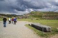 People visit the ancient sacsayhuaman walls