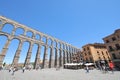 Aqueduct historical architecture Roman ruin Segovia Spain