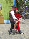 People visit Caminito Street in La Boca