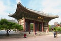 People visit Changgyeong Palace in Seoul, Korea.