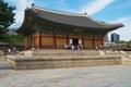 People visit Changgyeong Palace in Seoul, Korea.