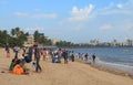 Chowpatty beach Mumbai India Royalty Free Stock Photo